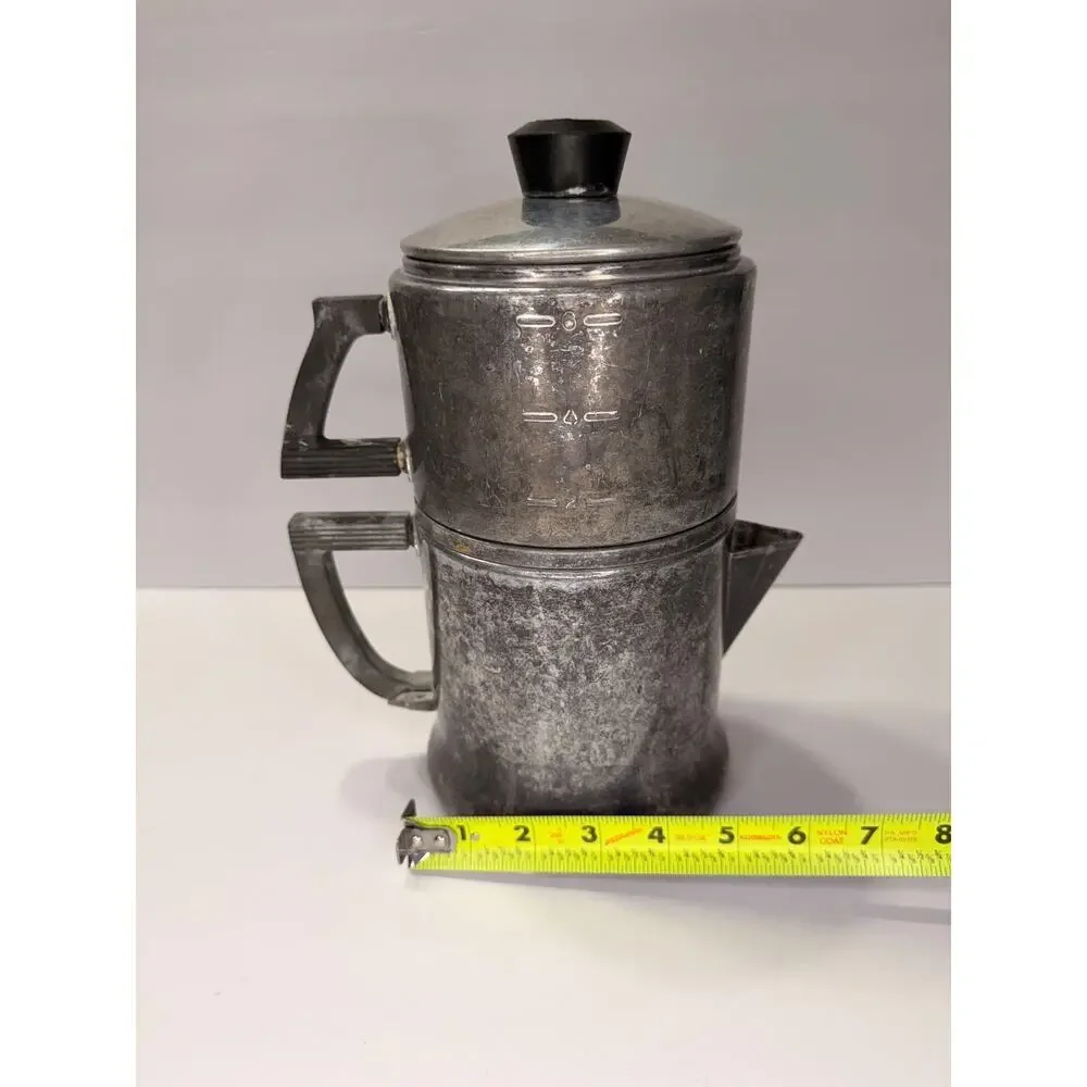 Vintage 1950'sWear-Ever 3046 Aluminum 6 Cup Stovetop Coffee Maker USA